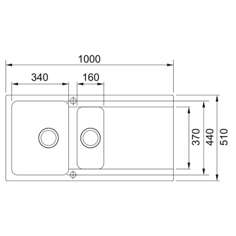 Franke Orion 1.5 Bowl Inset Tectonite Inset Kitchen Sink Reversible OID 651-100 - Polar White - 114.0381.759 - Image 2