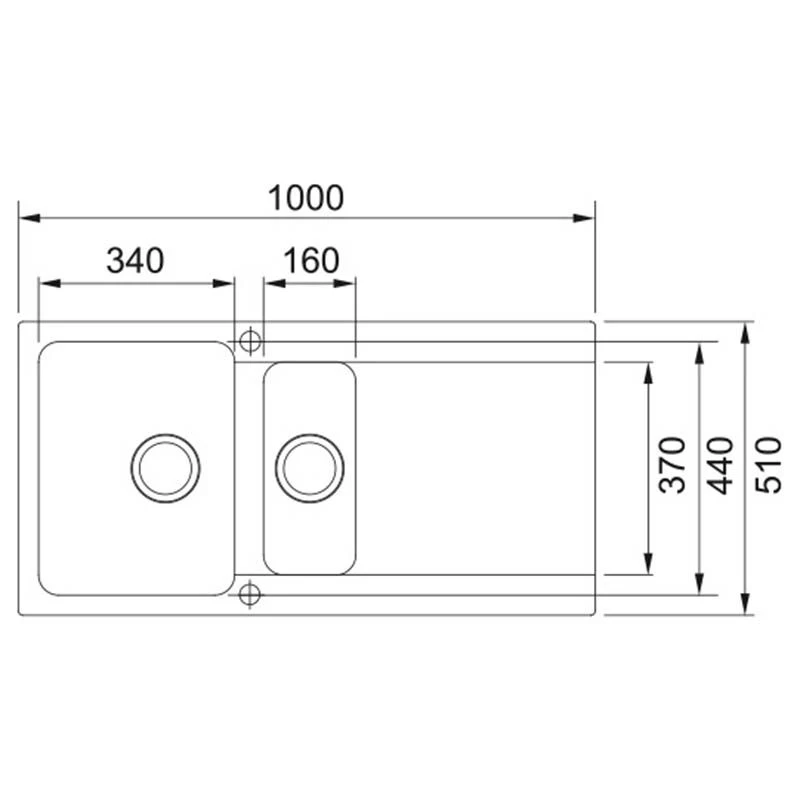 Franke Orion 1.5 Bowl Inset Tectonite Inset Kitchen Sink Reversible OID 651-100 - Carbon Black - 114.0381.791 - Image 2