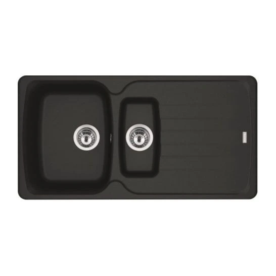 Franke Antea Fragranite 1.5 Bowl Inset Kitchen Sink Reversible AZG 651-97 - Onyx - 114.0532.314