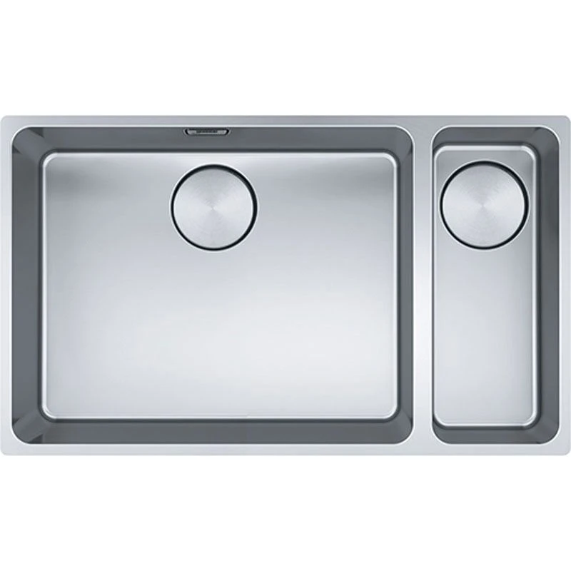 Franke Mythos 1.5 Bowl Undermount Kitchen Sink With RH Small Bowl MYX 160-50-16 - Stainless Steel - 122.0607.083