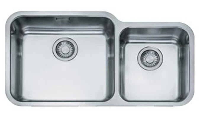 Franke Largo 2 Bowl Undermount Kitchen Sink With Right Hand Small Bowl LAX 120-45-30 - Stainless Steel - 122.0156.343