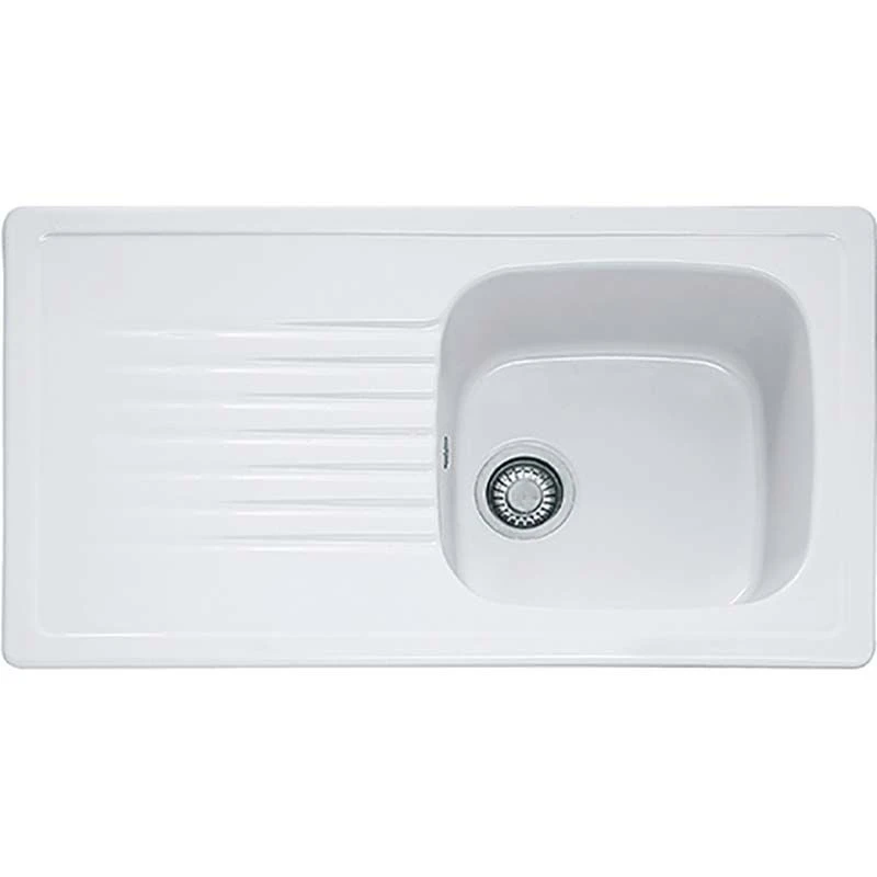 Franke Elba 1 Bowl Inset Ceramic Kitchen Sink Reversible ELK 611-92 - White - 124.0307.010
