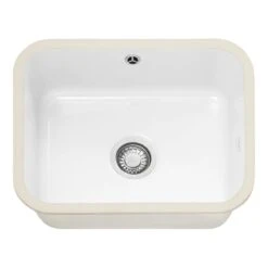 Franke By V&B 1 Bowl Undermount Ceramic Kitchen Sink VBK 110-50 - White - 126.0381.823