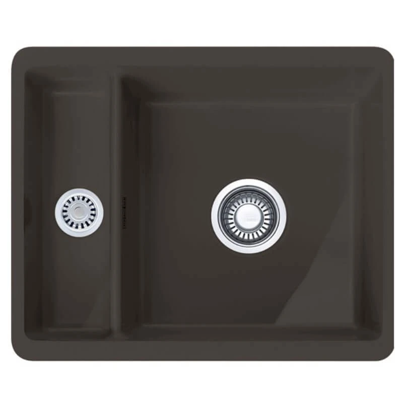 Franke Kubus 1.5 Bowl Undermount Ceramic Kitchen Sink Reversible KBK 160-38-12 - Matt Pearl Grey - 126.0532.324