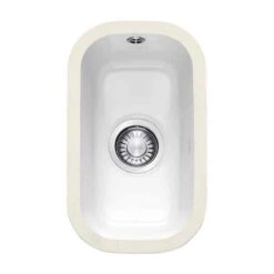Franke By V&B 0.5 Bowl Undermount Ceramic Kitchen Sink VBK 110-21 - White - 126.0381.816