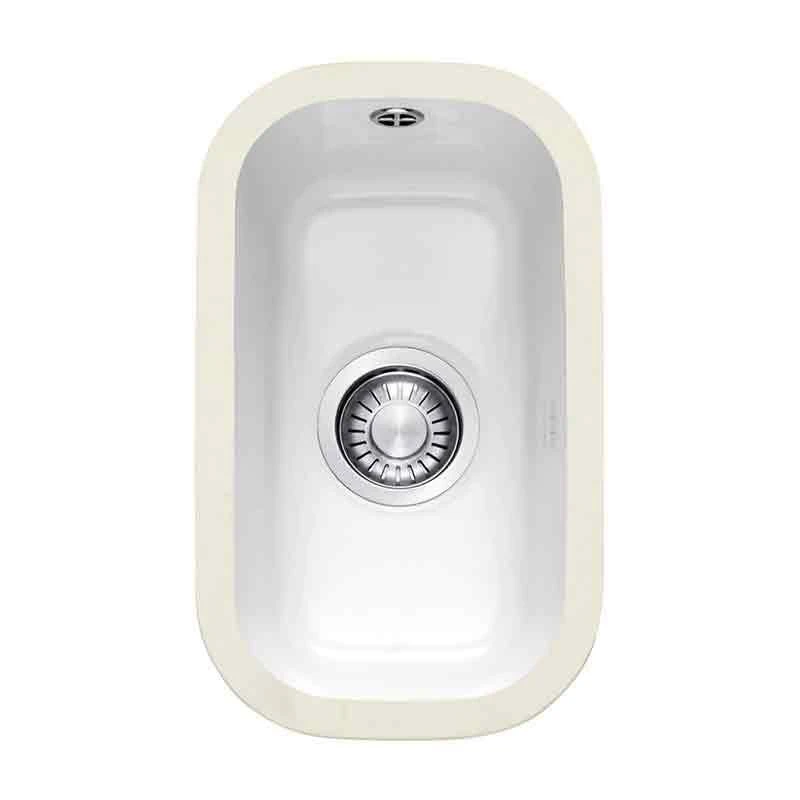 Franke By V&B 0.5 Bowl Undermount Ceramic Kitchen Sink VBK 110-21 - White - 126.0381.816