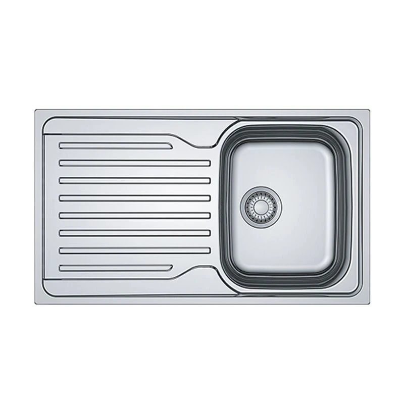 Franke Antea 1 Bowl Inset Kitchen Sink Reversible AZN 611-86 - Stainless Steel - 101.0489.523