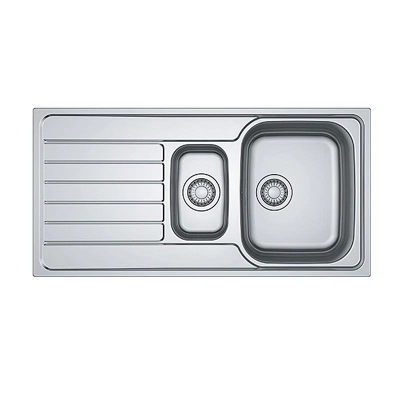 Franke Spark 1.5 Bowl Kitchen Sink With Reversible Drainer SKX 651-100 - Stainless Steel - 101.0489.947