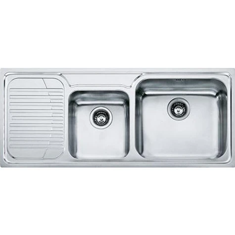 Franke Galassia 2 Bowl Inset Kitchen Sink With Left Hand Drainer GAX 621-116 - Stainless Steel - 101.0381.849 - Image 3