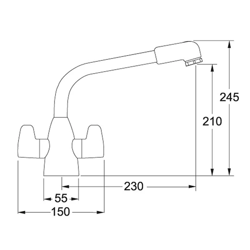 Franke Davos Kitchen Mixer Tap - Chrome - 115.0046.694 - Image 2