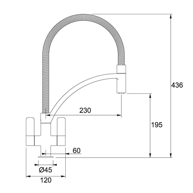 Franke Wave Pull Out Kitchen Mixer Tap - Decor Steel - 115.0277.035 - Image 2