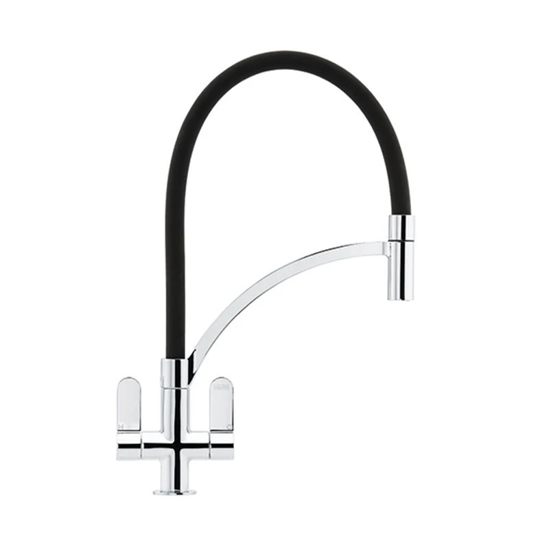 Franke Zelus Pull Out Kitchen Tap - Chrome/Black Hose - 115.0567.596