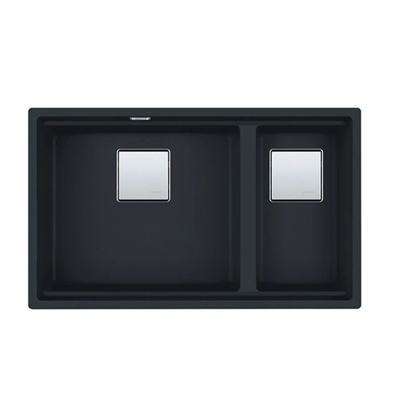 Franke Kubus 2 1.5 Bowl Undermount Fragranite Kitchen Sink KNG 120 - Matt Black - 125.0633.444