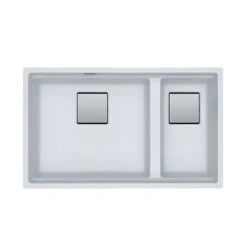 Franke Kubus 2 1.5 Bowl Undermount Fragranite Kitchen Sink KNG 120 - Polar White - 125.0633.285