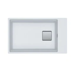 Franke Kubus 2 1 Bowl Undermount Fragranite Kitchen Sink KNG 110-62 - Polar White - 125.0633.721