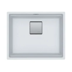 Franke Kubus 2 1 Bowl Undermount Fragranite Kitchen Sink KNG 110-52 - Polar White - 125.0633.725