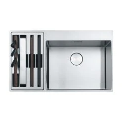 Franke Box Centre 1.5 L/H Small Bowl Stainless Steel Kitchen Sink BWX 220-54-27 - Stainless Steel - 127.0570.616