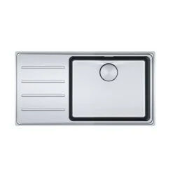 Franke Mythos Plus 1 Bowl Inset Kitchen Sink With Left Hand Drainer MYX 211-86 - Stainless Steel - 127.0640.512