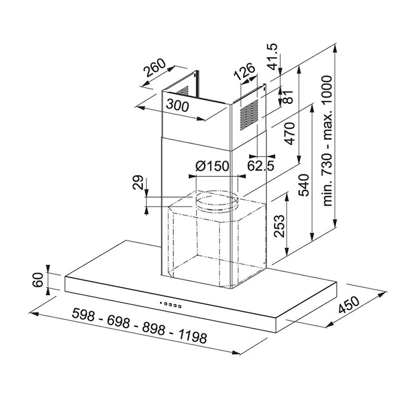 Franke Format 45 90cm Chimney Cooker Hood - Stainless Steel - FDF EV8 90 XS - 325.0599.549 - Image 3