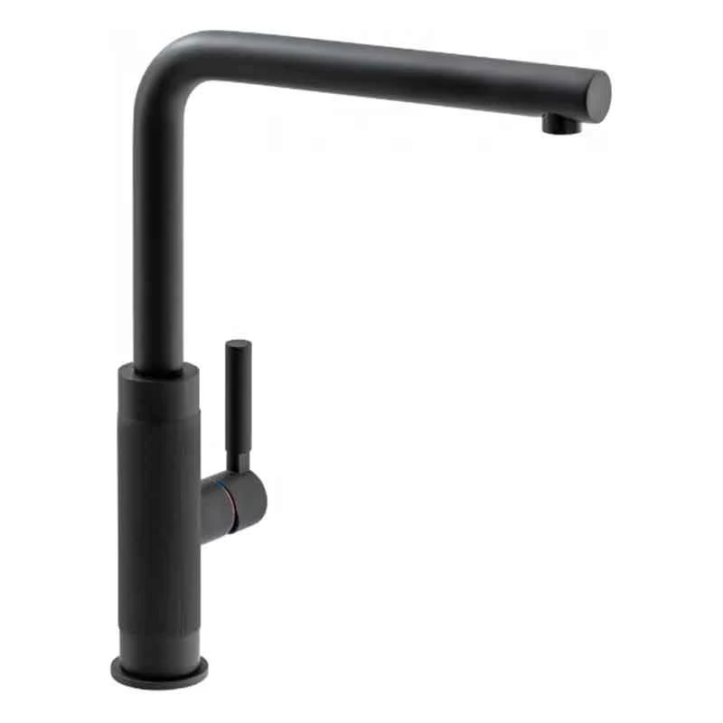 Franke Tessuto Single Lever L-Spout Tap - Matt Black - 115.0691.516
