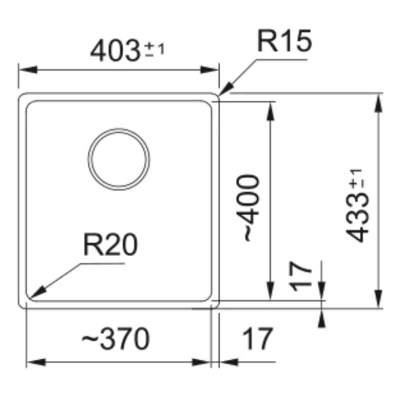 Franke Maris 1 Bowl Undermount Fragranite Kitchen Sink MRG 110-37 - Polar White - 125.0688.500 - Image 2