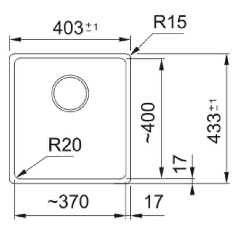 Franke Maris 1 Bowl Undermount Fragranite Kitchen Sink MRG 110-37 - Oyster - 125.0688.502 - Image 2