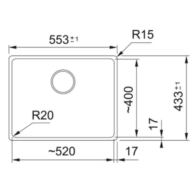 Franke Maris 1 Bowl Undermount Fragranite Kitchen Sink MRG 110-52 - Coffee - 125.0688.506 - Image 2